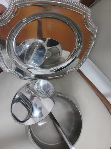 Farinheira com colher + Bandeja inox