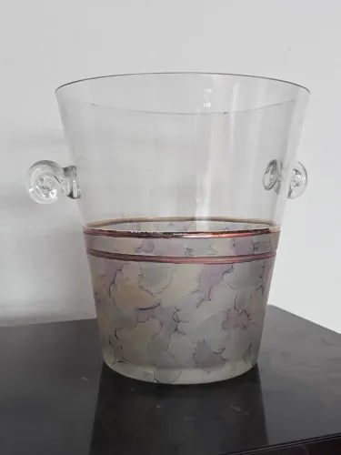 Champanheira de vidro pintado