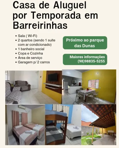 Casa por temporada em Barreirinhas *