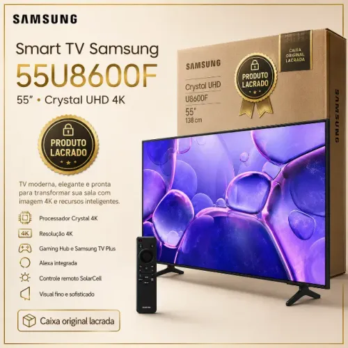 Smart TV Samsung 55U8600F 55? Crystal UHD 4K Nova Lacrada