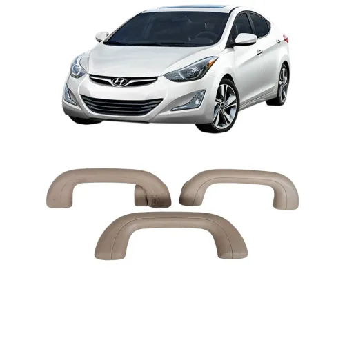 Kit 3 Alça Puxador Teto Pqp Hyundai Elantra 2012 2014 Cinza