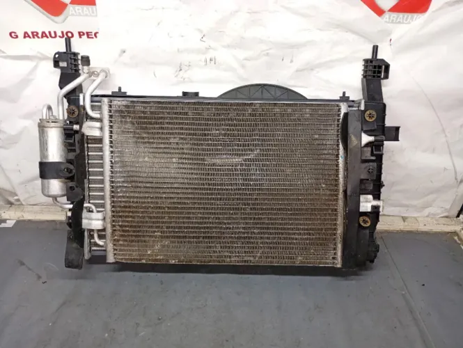 Kit radiador condensador ventoinha gm meriva 1.8 2002 á 2012