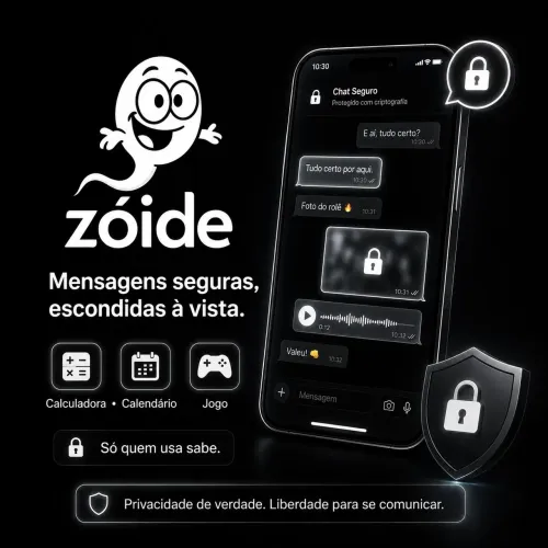 Aplicativo para trocar mensagens seguras.