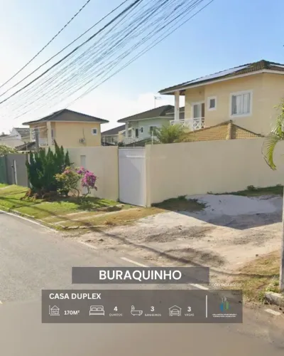 CASA DUPLEX NASCENTE 170m² 4 QUARTOS 1 SUÍTE VARANDA 3 VAGAS VENDE BURAQUINHO