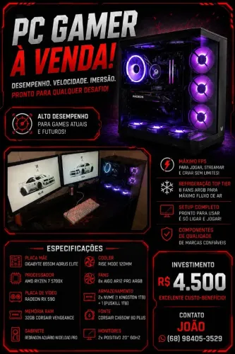 ? PC GAMER COMPLETO À VENDA! ?