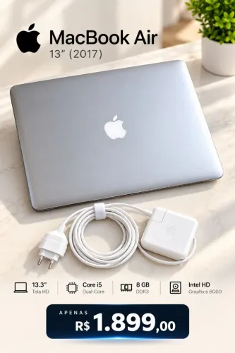 MacBook Air 2017 Apple / Core I5 / 8gb / SSD 120gb / Ios Monterey 