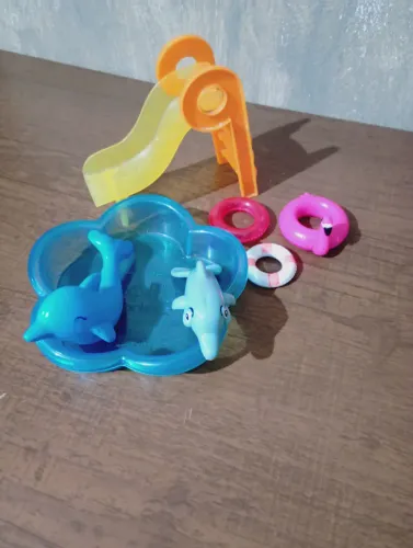 Lote Piscina De Golfinhos E Escorregador Polly Pocket