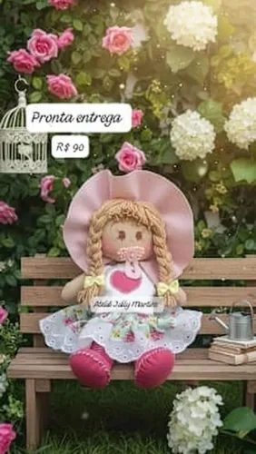 Boneca Tecido 40cm