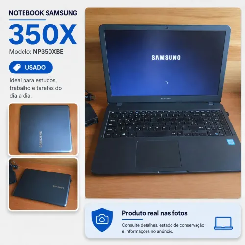 Notebook Samsung 350X NP350XBE Semi-novo em excelente estado de uso