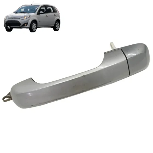 Maçaneta Externa Traseira Esquerda Ford Fiesta 2013 2014 Prata Traseira