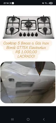 Fogão cooktop 5 bocas LACRADO Eletrolux