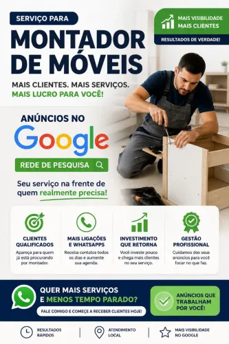 Montador de móveis - Apareça na rede de pesquisa do Google