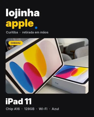 iPad 11 (A16) - 128GB - NOVO (Lacrado) - SILVER
