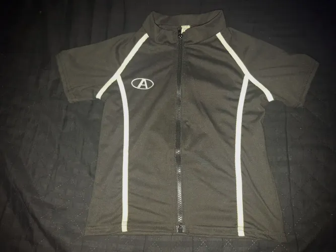 blusa esportiva preta zíper p