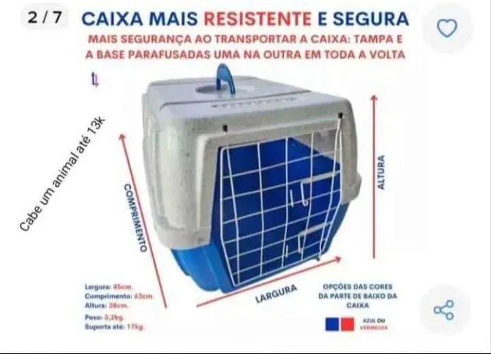 Caixa trasporte animais pequeno porte
