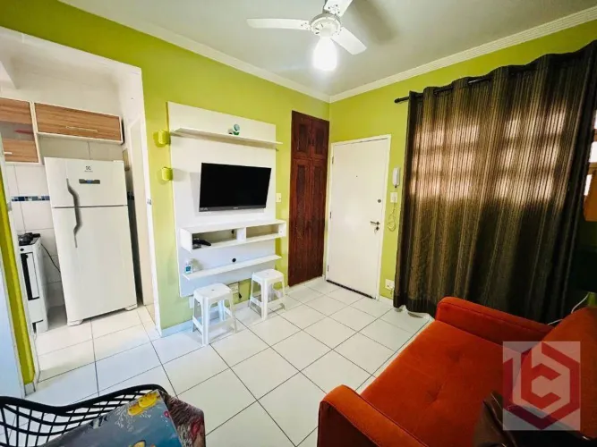 Apartamento para Locação na Quadra da Praia, Bairro da Aparecida, 1 Dormitório, MOBILIADO,