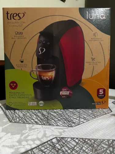 Cafeteira Expresso TRES Luna Vermelha