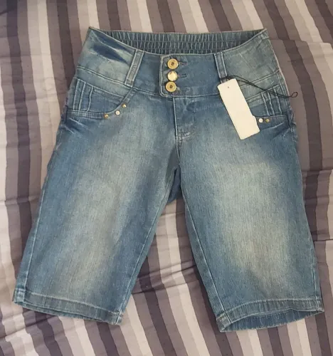Bermuda jeans Sawary, tamanho 36, nova