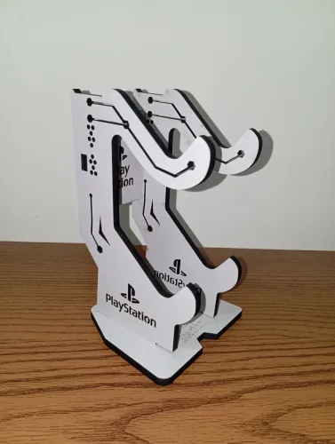 Suporte para controle de vídeo games em MDF de 6mm cor cinza