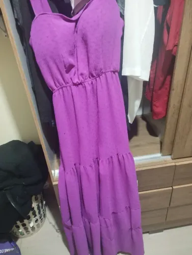 Vestido Longo Roxo - Tamanho Único 