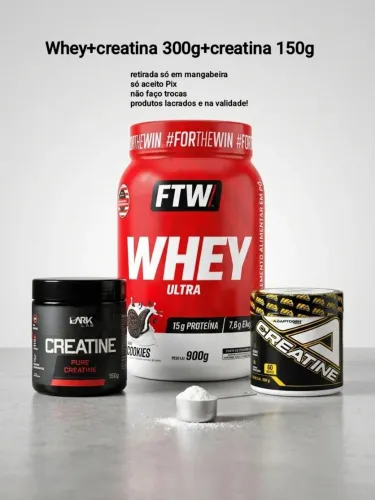 Whei e creat¡na para musculação lacrados kit retirada somente em mangabeira