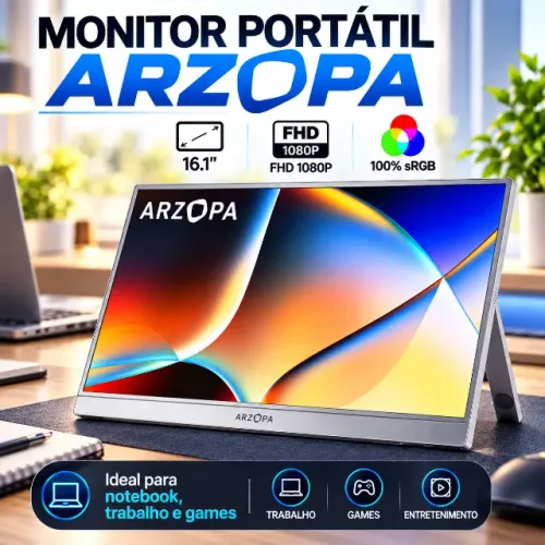 Tela HomeOffice Arzopa Z1C 16.1 60hz