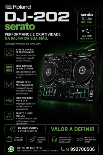 Vende-se ? Controladora Roland DJ-202 Serato