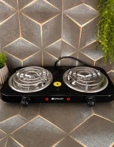 Cooktop elétrico portátil 2 bocas.