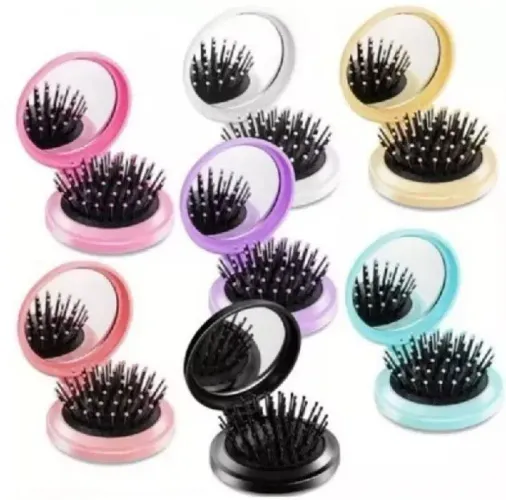 Mini escova cabelo bolsa