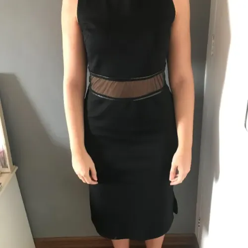 Vestido De Festa Preto Midi Da Eclipse Lunar