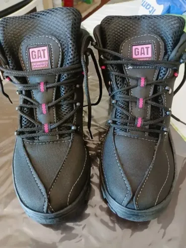 Bota Coturno Adventure Feminino Tênis Cano Curto Preto Rosa do 33 ao 40