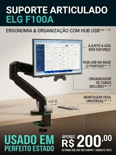Braço articulado monitor