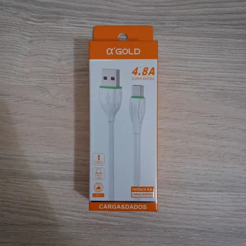USB-C com 1 metro de comprimento - Branco - Novo