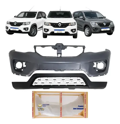 Kit Spoiler Parachoque Renault Kwid 2017 18 19 20 21 2022 Preto