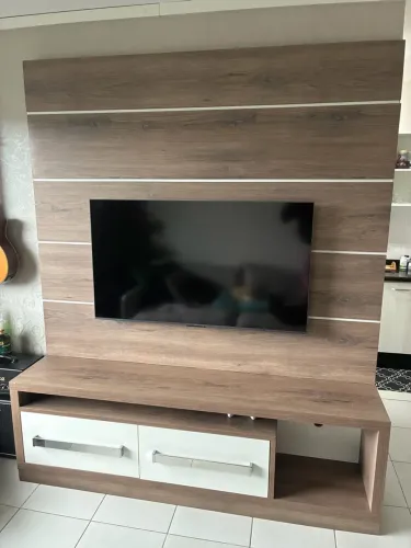 Painel + Rack para TV sob medida (MDF de Marcenaria)