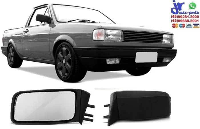 Par Retrovisor Saveiro 88 a 98 G1 Quadrado