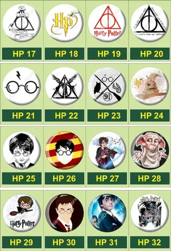 Bottons Harry Potter - NerdDog Store
