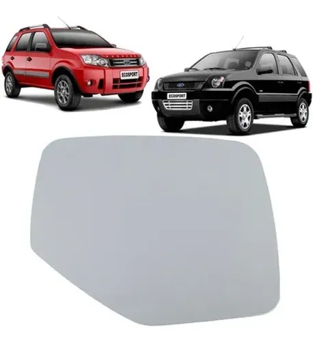Lente Retrovisor Ford Ecosport 2003 à 2012 - L Esquerdo - Lente C/ Placa - Metagal