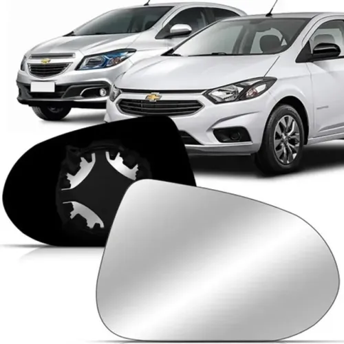 Lente Retrovisor Chevrolet Onix 2013 - L Direito - Lente C/ Placa - Original 