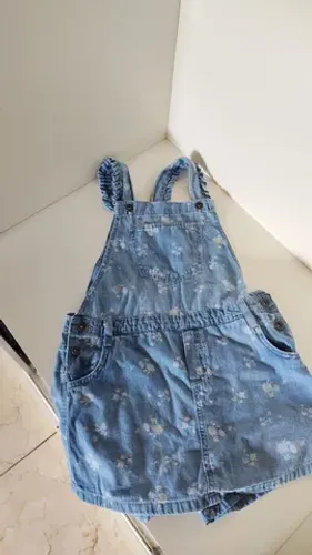 Macaquinho jeans infantil 