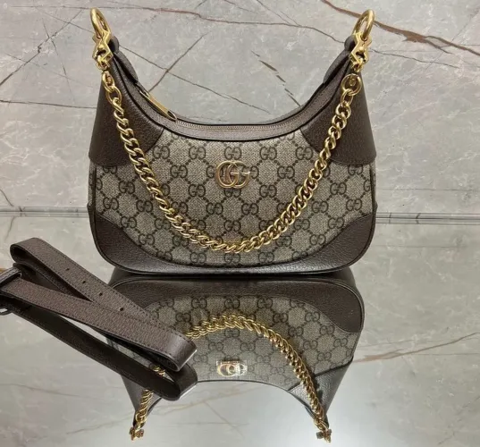 Bolsa aphrodite nova em couro com número de série
