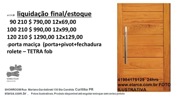 an24.8 liquidação final/estoque100 210 $ 990,00 12x99,00