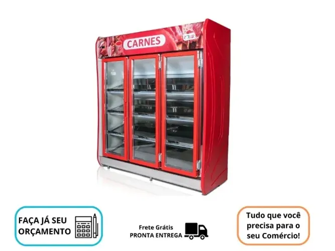 Refrigerador 3 Portas Carne Iluminado Polar