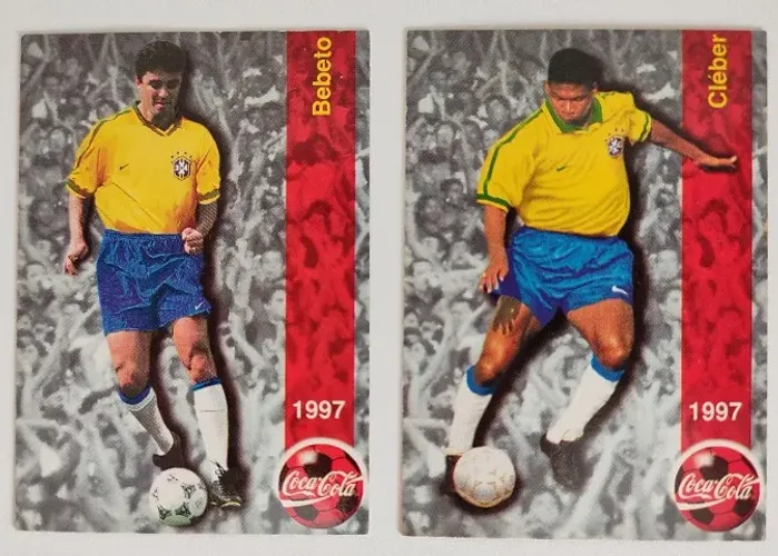 Fut Cards Coca-cola Seleção Brasileira Bebeto Cleber Copa América 1997