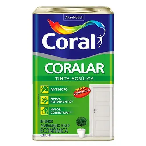 Tinta Coralar Branco - Coral 18L