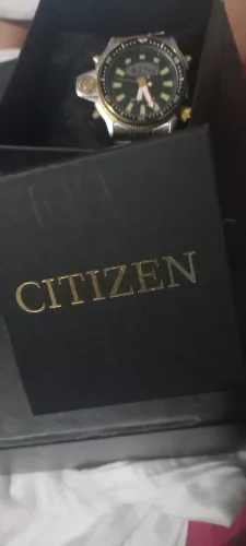 Relógio Citzen aqualand jp2000 série ouro 