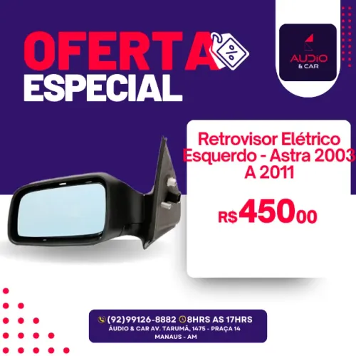 Retrovisor Elétrico Astra (Lado Esquerdo) 2003 - 2011 