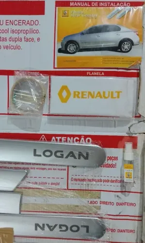 Jogo de Friso Genuíno Renault Logan prata Etoile 2014/2021 ref *3