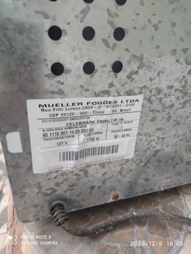 Forno imbutir Mueller inox