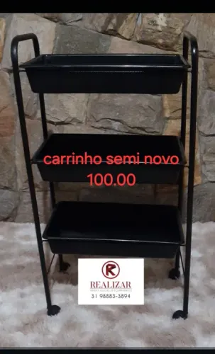 Carrinho 3 bandejas para salao